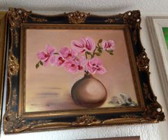 Orchideen Öl auf Leinwand 55 x 65 cm