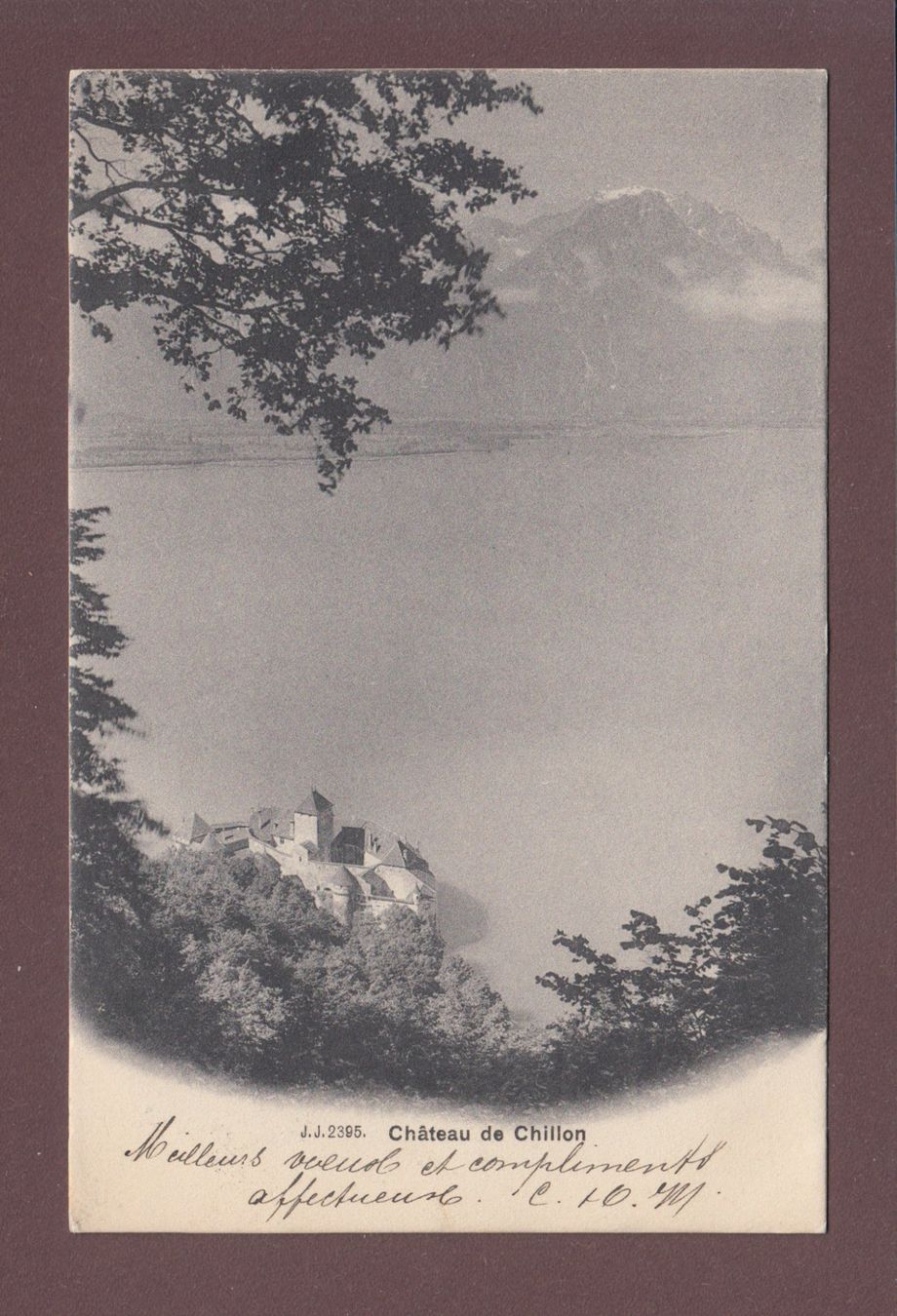 Cartoline postali: Château de CHILLON - 1903 – Usato da Pully venduto da nicecards
