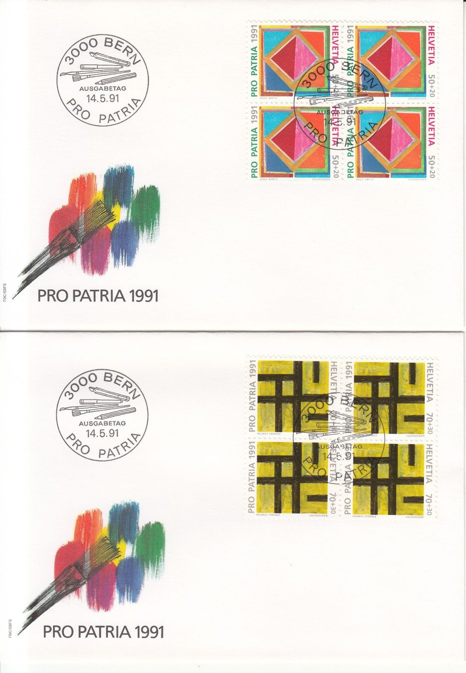 Tutti i francobolli: SBK B231 - B234 im 4er-Block FDC – Usato da Bürglen TG venduto da StampGraf 1