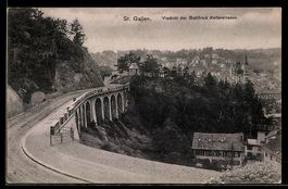 AK St. Gallen, Viadukt der Gottfried Kellerstrasse