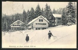 Monplaisir en Hiver, Les Queues près Le Locle, circulée 1910