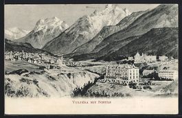 Vulpera, Ortsansicht mit Blick auf Schul
