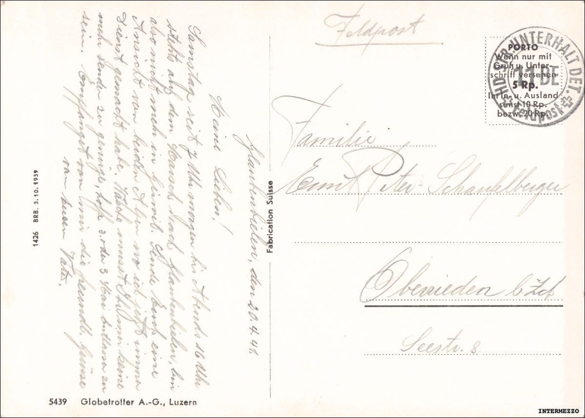 Cartoline postali: Giswil OW // Panorama 1941 – Usato da Basel venduto da intermezzo12 1