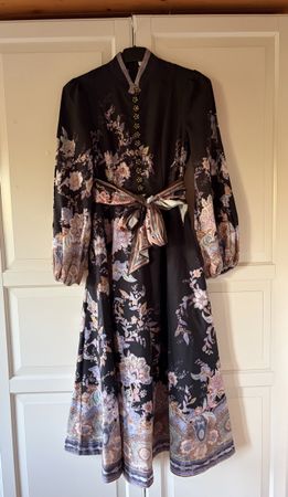 Elegant Linen Blend Midi Dress
