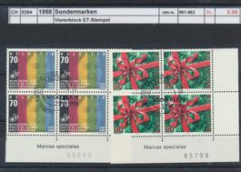 1998 "Sonderpostmarken", Viererblock, ET - Stempel
