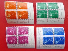 1952, Nr.309-312 (Nachricht) 4er-Blöcke ** mit Tabs, K: 32.-