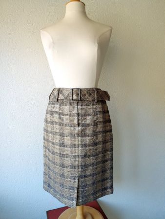 LUISA CERANO ROCK JUPE S WOLLE LEDER top zu BLUSE TUNIKA