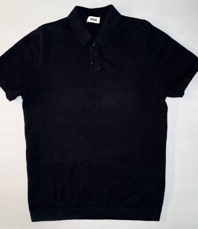 BNWT Drykorn Men Black Knitted Polo Shirt (EU M)