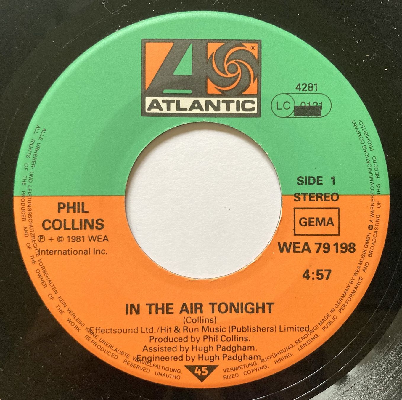 Dischi in vinile: PHIL COLLING - IN THE AIR TONIGHT – Usato da Bottens venduto da hotter-than-hell 2