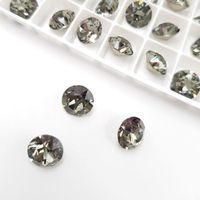 1088 Swarovski Xirius, Black Diamond, SS39 / 8 mm / 4 Stück