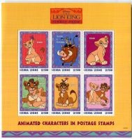 Block "Walt Disney. Der König der Löwen". Sierra Leone.