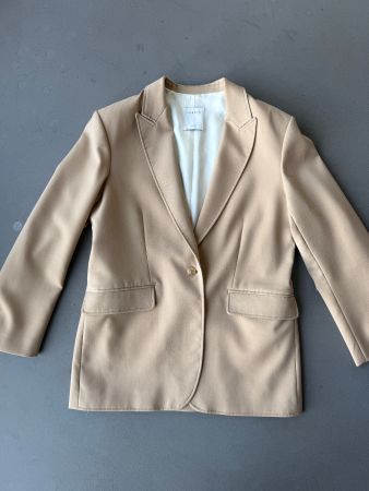 Sandro Blazer Damen Wool Wolle Beige Grösse S (42)