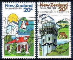 NEUSEELAND 1982 SPECIAL EVENTS 2 MARKEN GESTEMPELT - V512