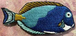 Patch blauer Fisch