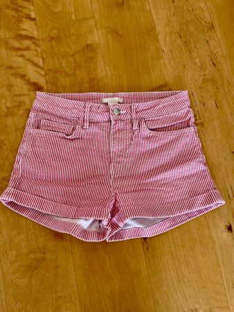 H&M Sommer Shorts rot/weiss gestreift Gr. 34 – Stretch Jeans