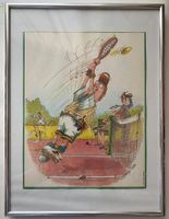 Tennis Karikatur by Steffen Köpf "BACKHAND"