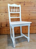 Stuhl weiss Gitter Sitz Landhausstil