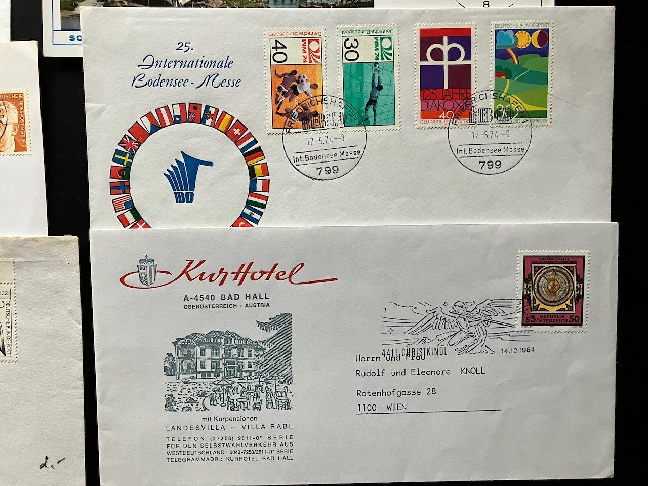 Alle Briefmarken: Deutschland: 8 Belege 1970-90 – Gebraucht aus Nesslau von zueri6 4