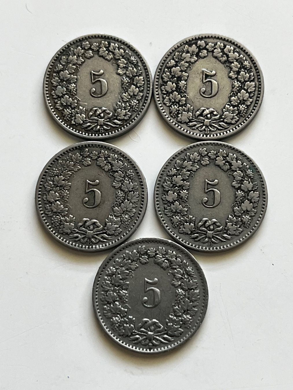 Tutti le monete: 5 Rappen, 1905 ff – Usato da Kloten venduto da BrunoK49 1