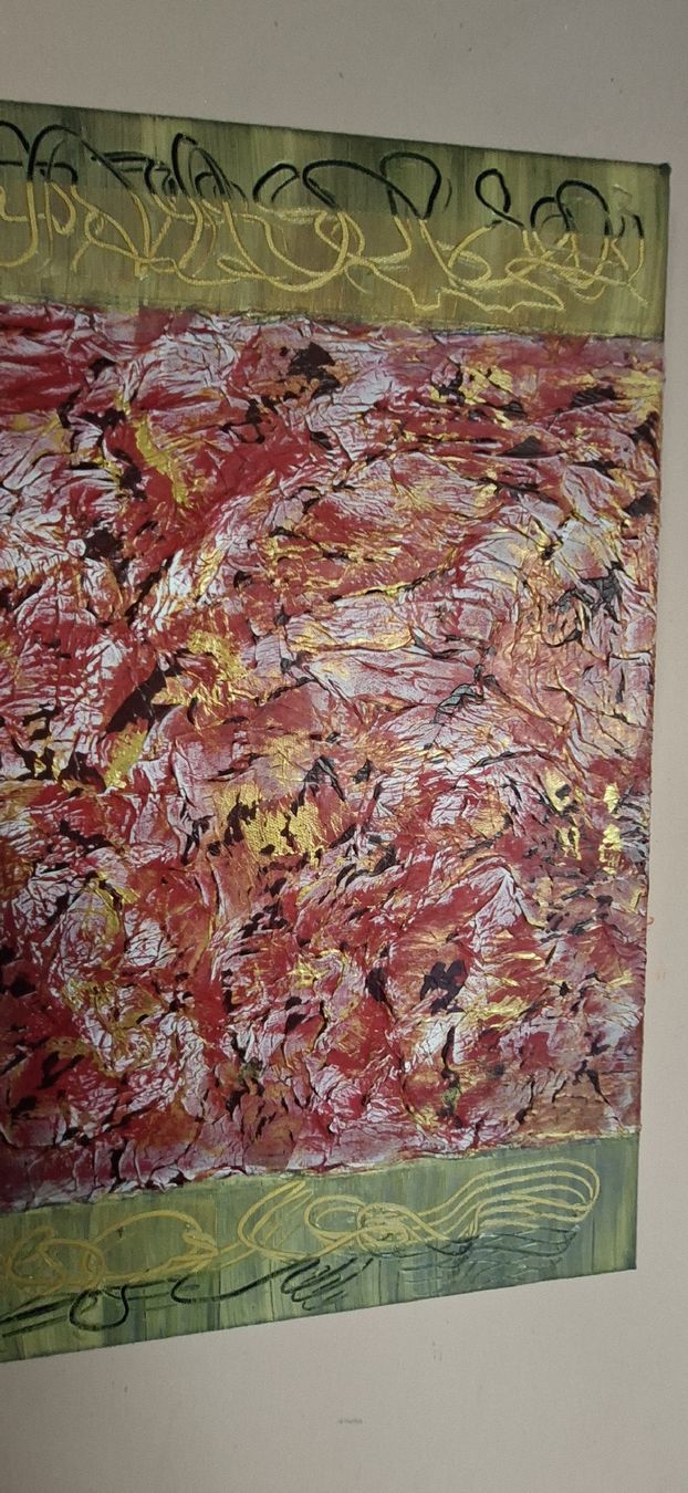 Dipinti: Gemälde Gold & Rötlich handmade 50×50 – Nuovo (secondo la descrizione) da Riehen venduto da Steinbock1970 5
