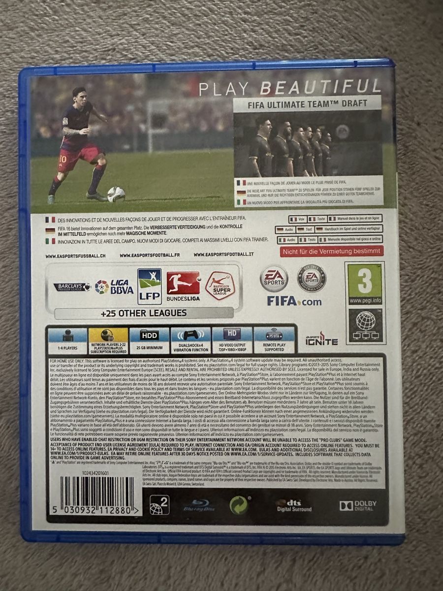 Spiele: Fifa 16 PS4 – Neu (gemäss Beschreibung) aus Ruggell von Alysia79 1