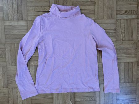 Col roulé rose raille 134-140