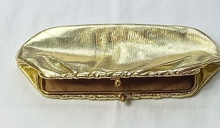 Vintage Goldene Leder Clutch/Handtasche für den Ausgang!