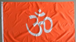 Orange Om Flagge - Hindu - 90x150cm