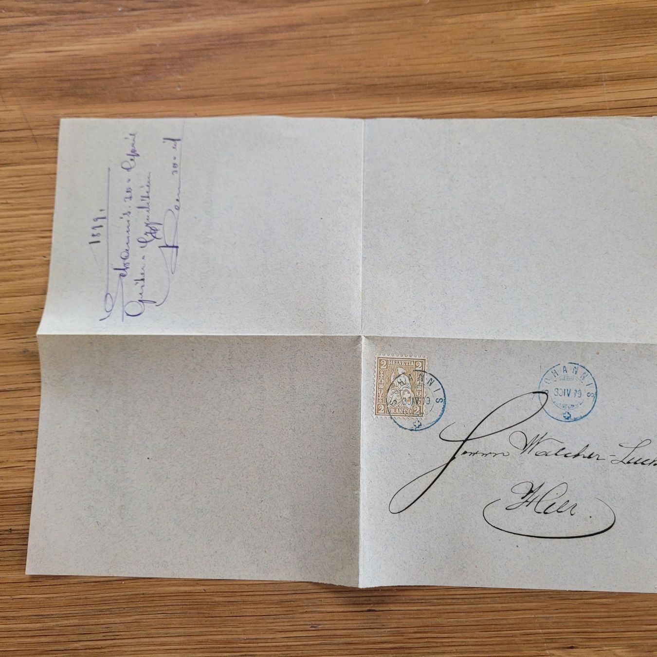 Tutti i francobolli: Brief Mit Sitzende Helvetia Schannis 1879 – Usato da Biel/Bienne venduto da Destockweb 2