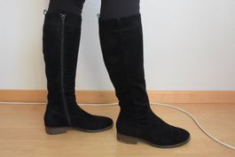 Wildleder-Stiefel, Grösse 36, schwarz
