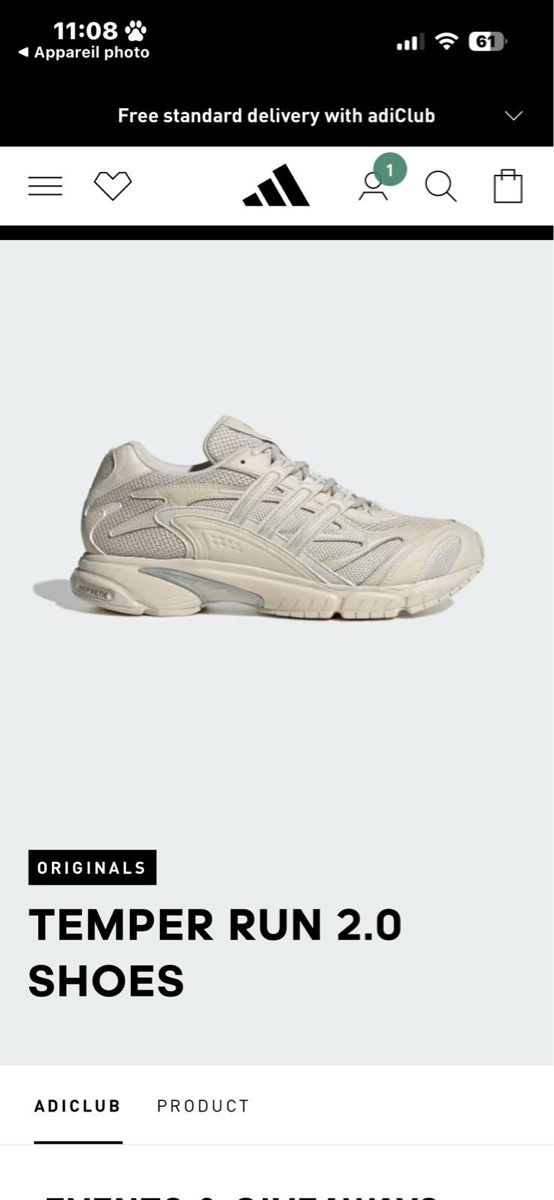 Scarpe da uomo: Adidas tempur run 2.0 – Nuovo (secondo la descrizione) da Couvet venduto da ori_8sbk