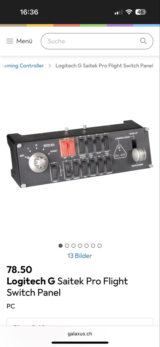 Logitech Controller: Logitech Flight Switch Panel neuwertig – Neu (gemäss Beschreibung) aus Liebefeld von nurseli 3