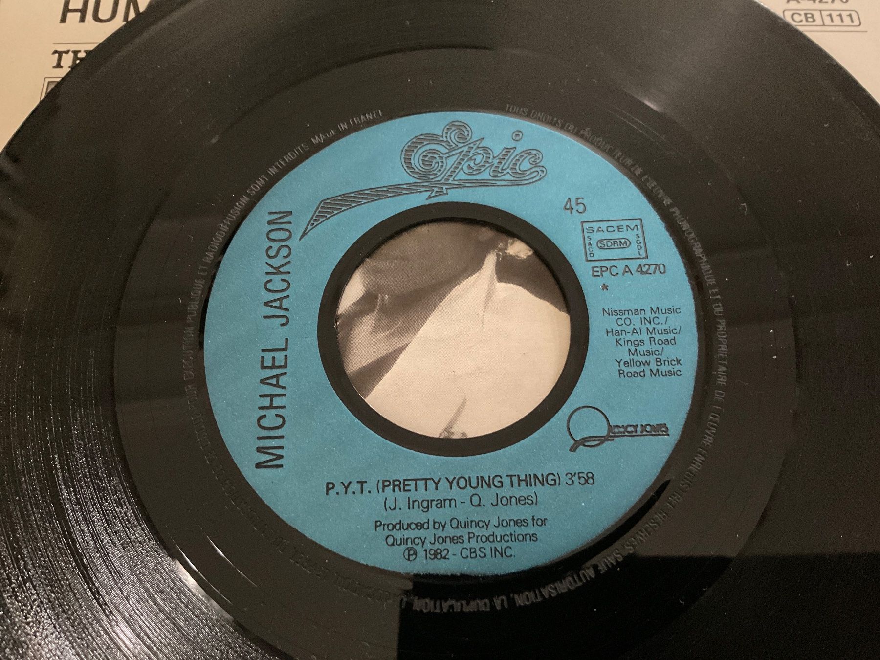 Vinyles: Michael Jackson P.Y.T Single7 – D'occasion à Delémont par vinylfreak01 2