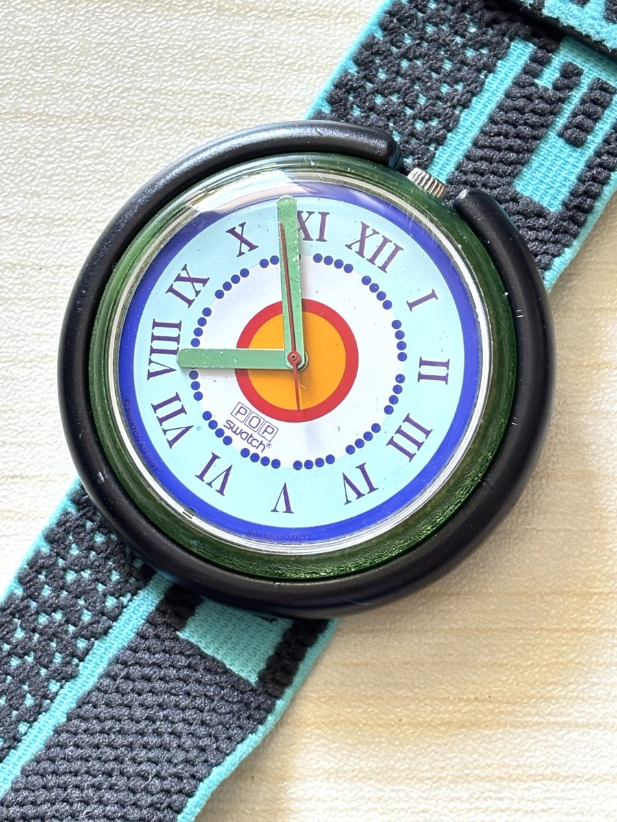 Swatch Orologi: Swatch POP Uhr mit Stoffarmband  – Usato da Grenchen venduto da chththl
