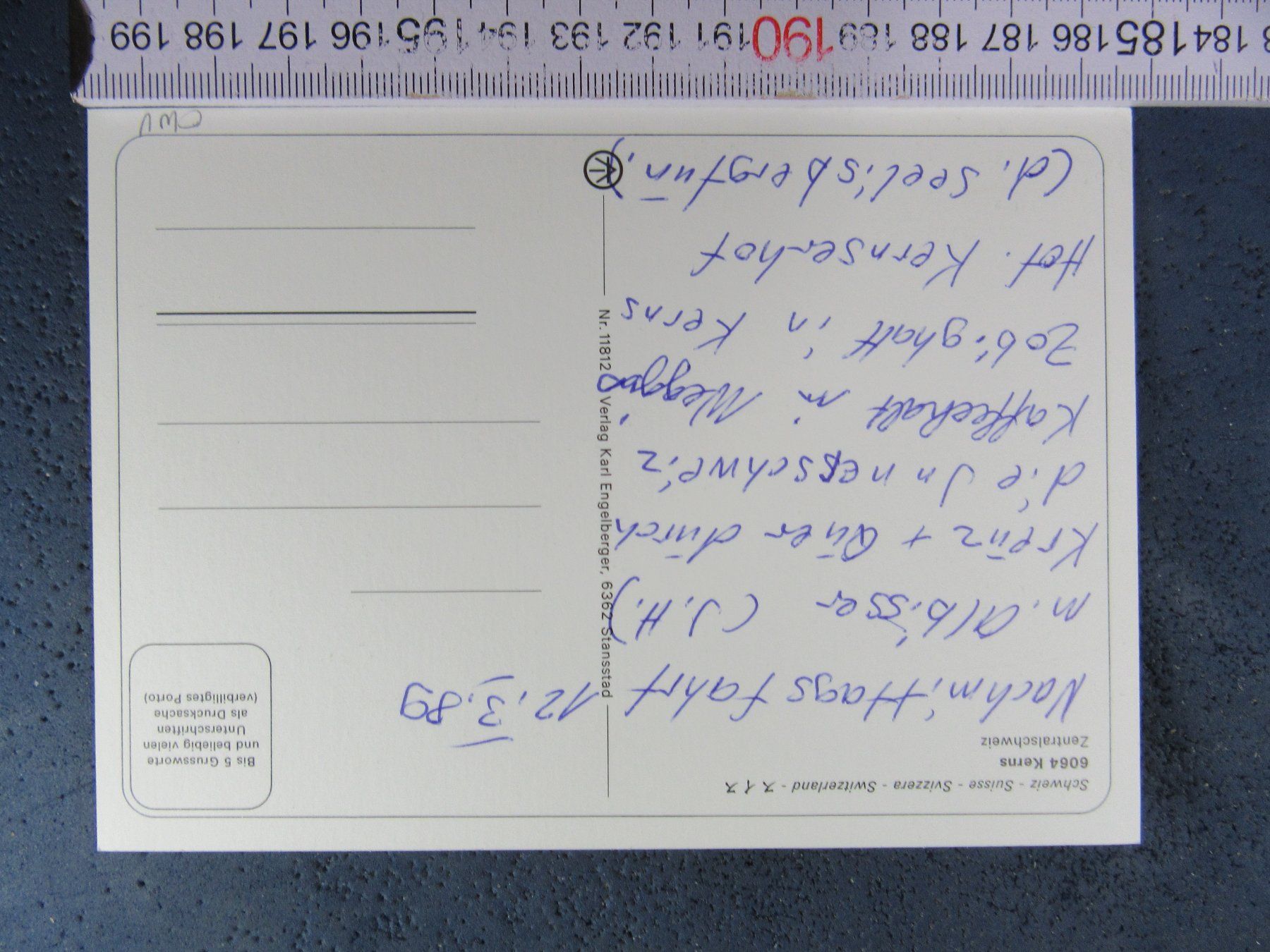 Cartes postales: KERNS 1989 AK ONW – D'occasion à Ettingen par Hausi4711 1