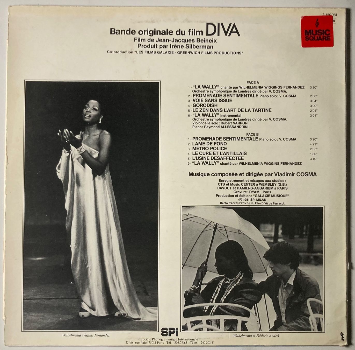 Dischi in vinile: MUSIQUE DE FILM - DIVA – Usato da Poliez-Pittet venduto da Newtown-Records 1