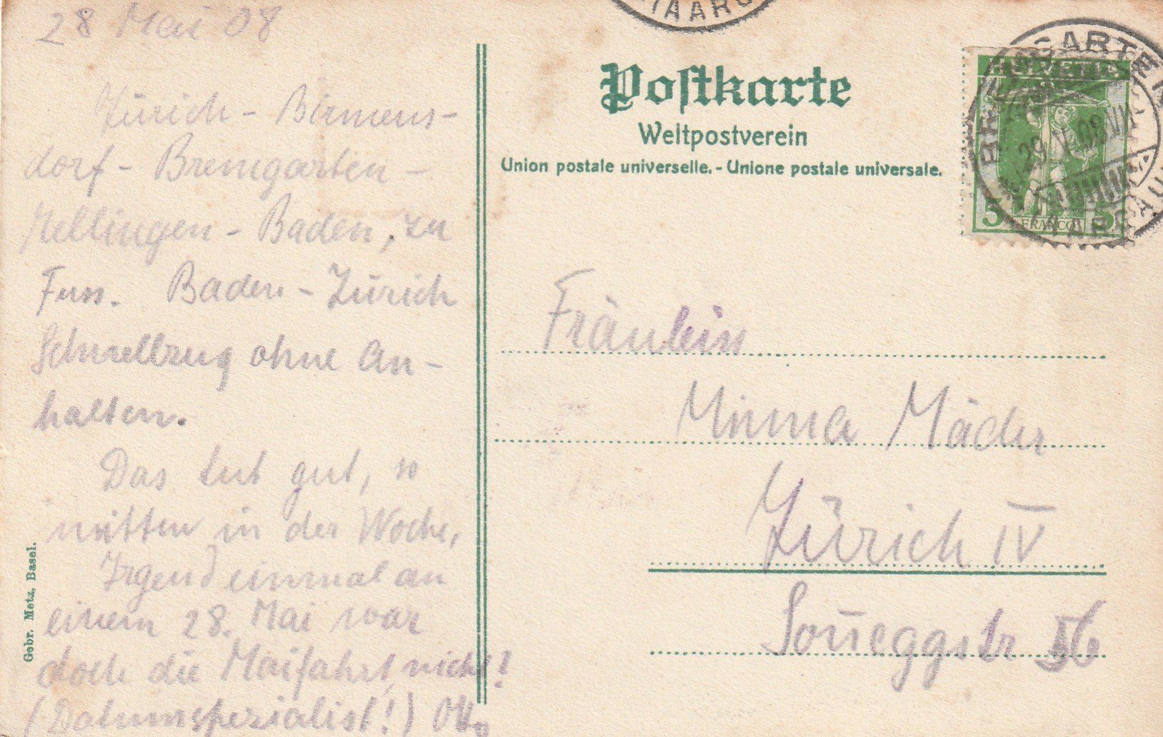 Cartoline postali: Bremgarten – Usato da Rorschacherberg venduto da fratovi2 1