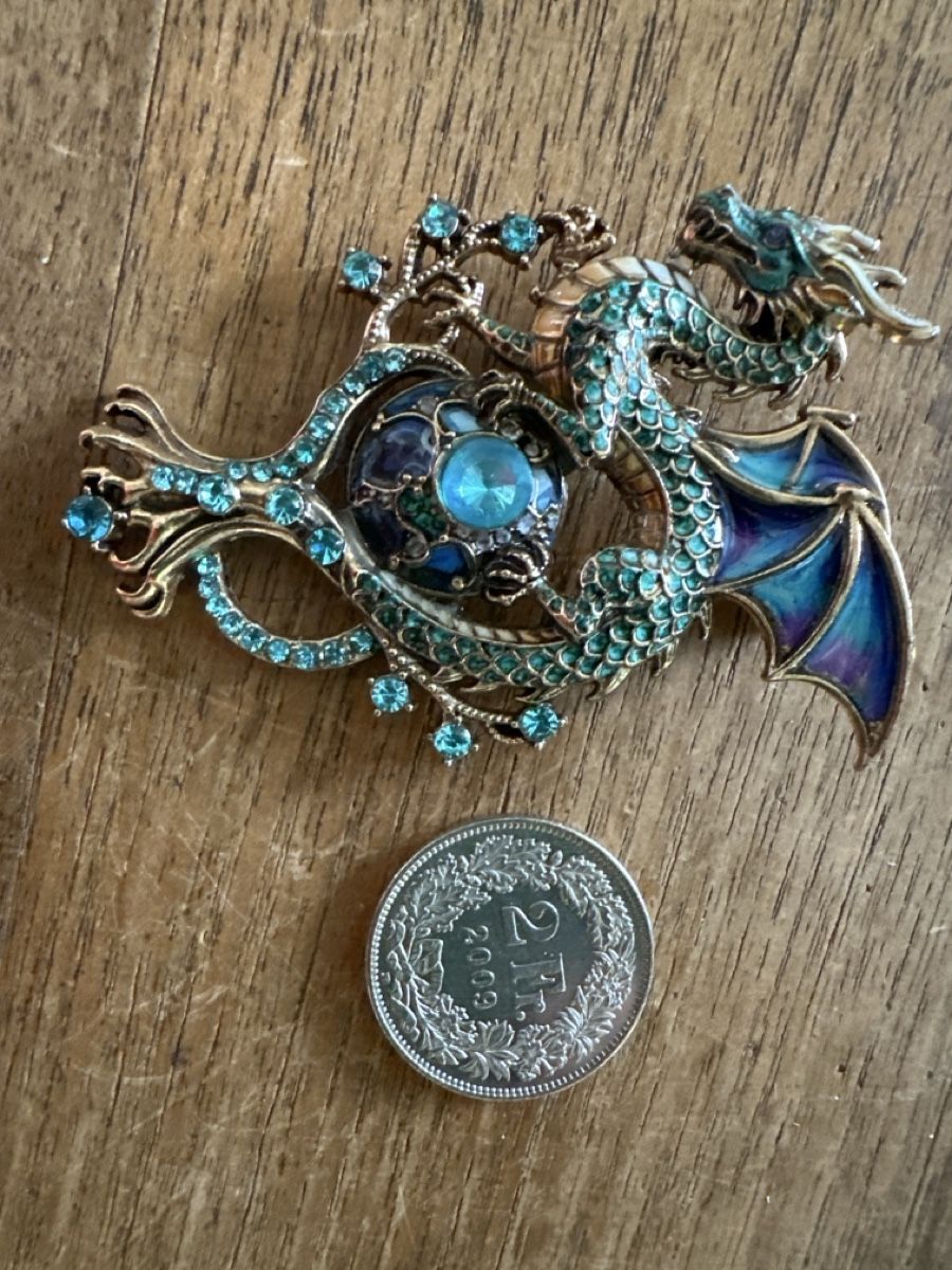 Broches & Aiguilles: Brosche Drachen blau – Neuf (Voir description) à Trüllikon par angela4444 2