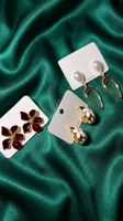 Lot de 3 paires boucles d'oreilles fantaisie neuves