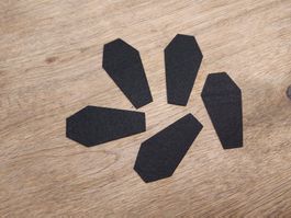 5 Stück Filz Särge 7*3.8 cm Felt Coffins 1mm