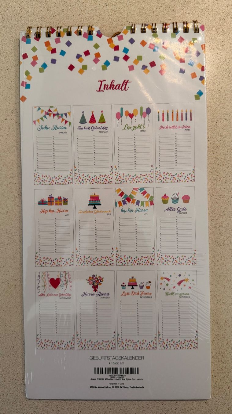 Calendriers: Geburtstagskalender - Neu – Neuf avec emballage d'origine à Würenlos par Abracadabra26 1