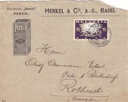 Illustr. Firmenbrief "Persil" (Henkel & Cie AG) Basel 1919