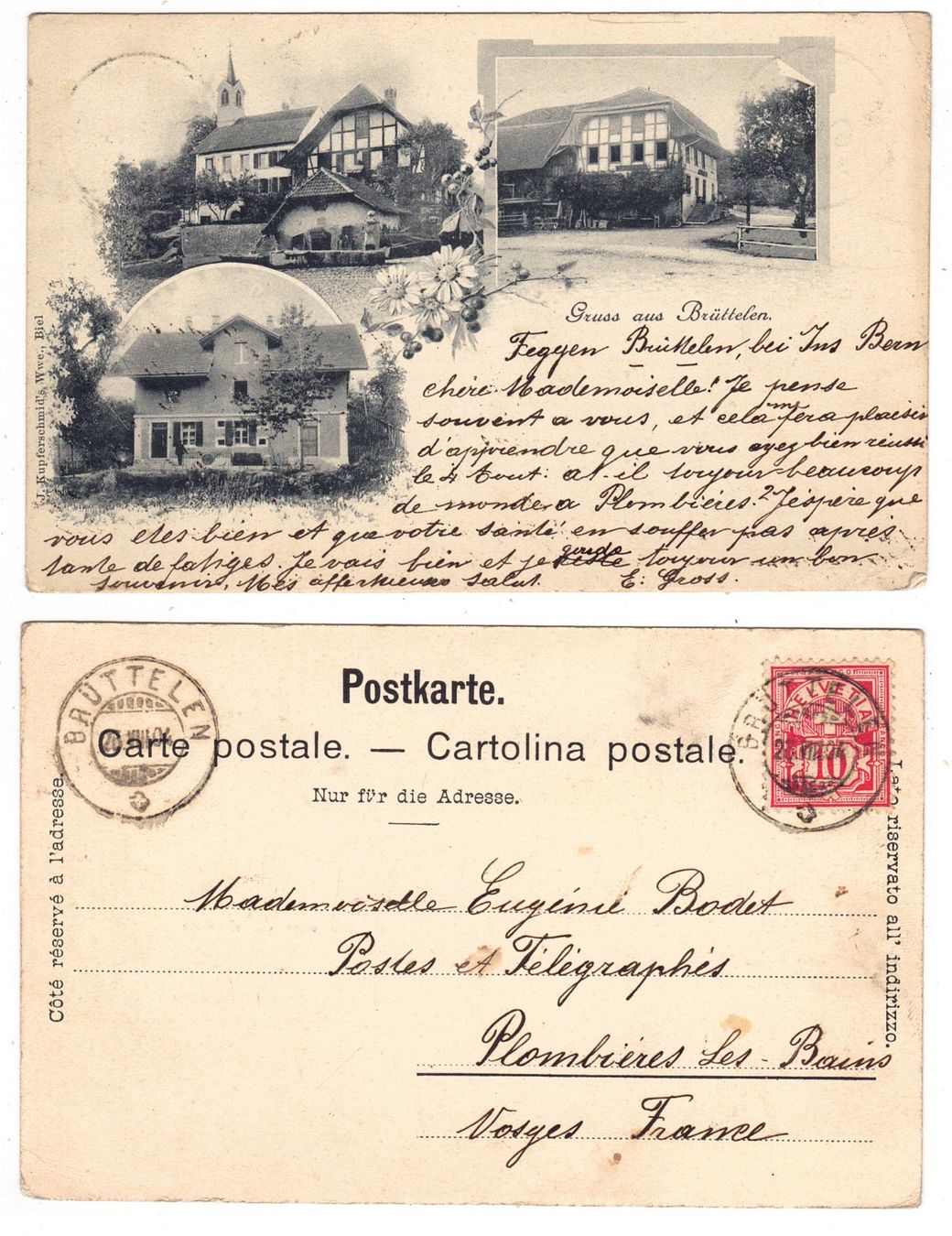 Cartes postales: Gruss aus Brüttelen – D'occasion à La Tour-de-Peilz par amjust