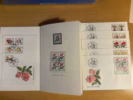 PJ 1982 Rosen: 6 FDC Briefe,Tag der Briefmarke,Frankatur=2.2