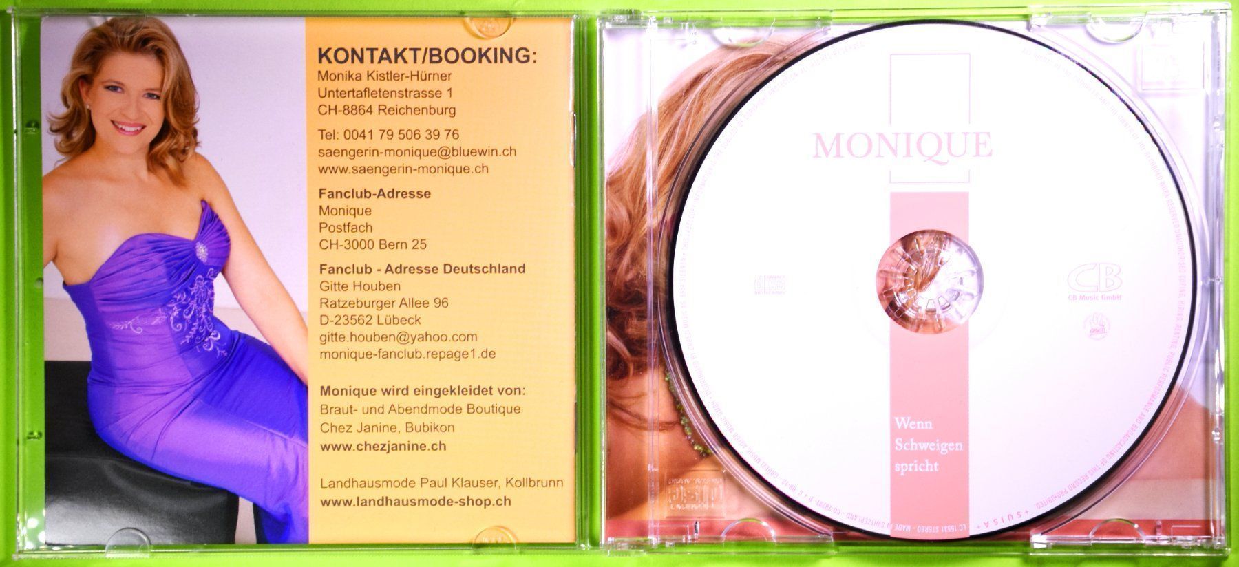 CD: MONIQUE  /  WENN SCHWEIGEN SPRICHT  /  WUNDERSCHÖNE CD ! – Nuovo (secondo la descrizione) da Luzern venduto da piro12 2