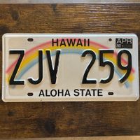 🇺🇸 U.S. Autoschild, Hawaii ZJV 259 - ORIGINAL