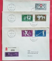 B199) 1951 FDC Pro Patria auf 3 Briefe  Kt. 225.-