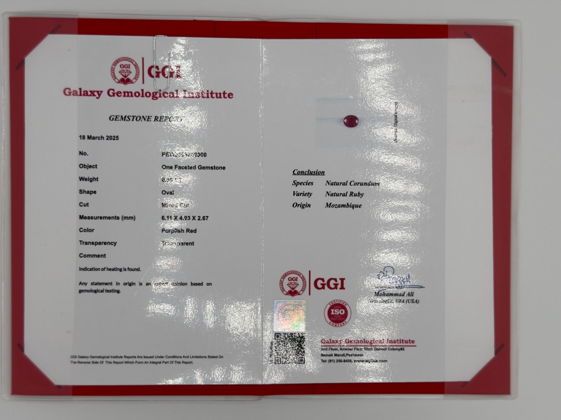 Pietre preziose: Natural Purplish Red Ruby 0.80ct - Incl. Certificate – Nuovo e nell'imballaggio originale da Buchs SG venduto da OTNaturalGems 9