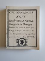 Arrêts de la Bourgoisie de Martigny en l'an 1780 Pillet 1996