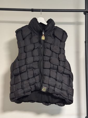 Kapital Keel Reversible Weaving Vest – Sz 4 Schwarz